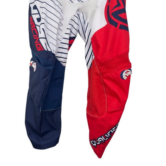 Moose Racing Qualifier Pants White/Red/Blue Mens SZ 44 Bike/Motocross Gear Adj - Picture 9 of 16